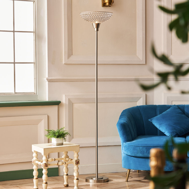 Mercer41 72.5 Brushed Nickel Torchiere Floor Lamp Reviews